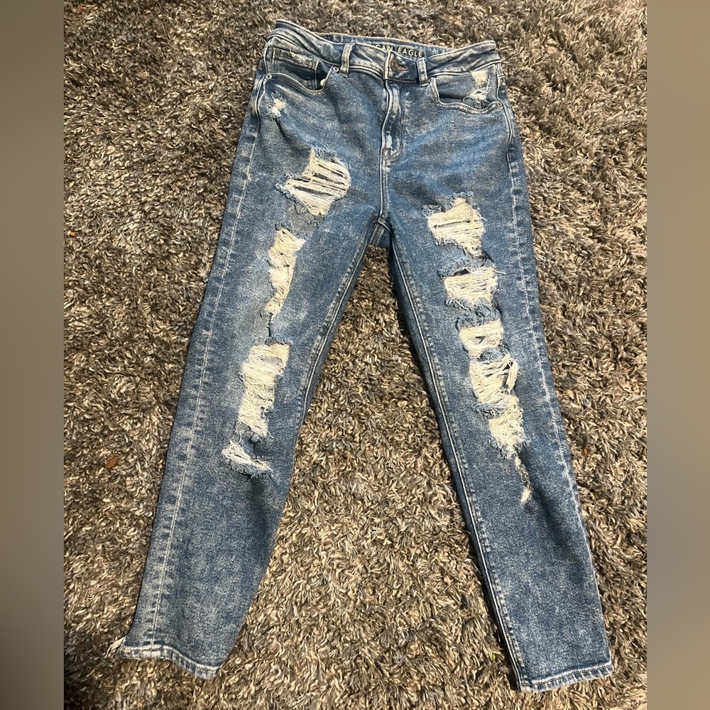 American Eagle mom jeans, size 2